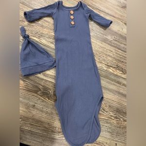 Caden Lane Knotted Gown and Hat | Newborn